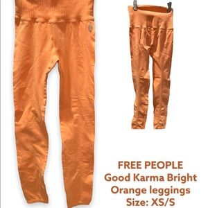 FREE PEOPLE - FP Movement Orange Good Karma Leggings